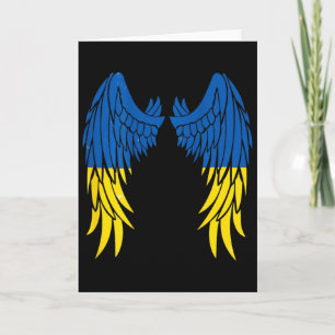 Ukraine Flag For Ukrainian Woman Men Kids Toddler Card