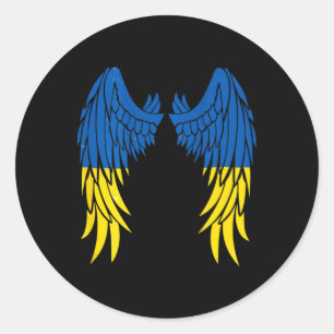 Ukraine Flag For Ukrainian Woman Men Kids Toddler  Classic Round Sticker