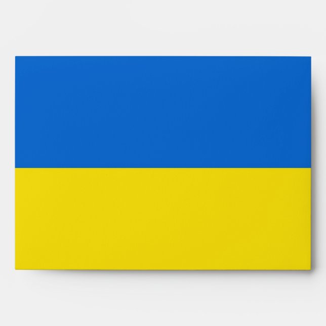 Ukraine Flag Freedom Themed Envelope (Front)