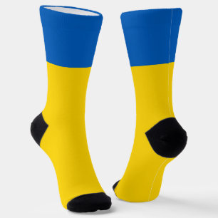 Ukraine Flag Fun Patriotic Ukrainian Blue & Yellow Socks