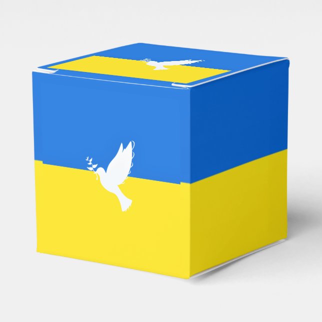 Ukraine Flag Gift Box Dove of Peace - Freedom (Front Side)