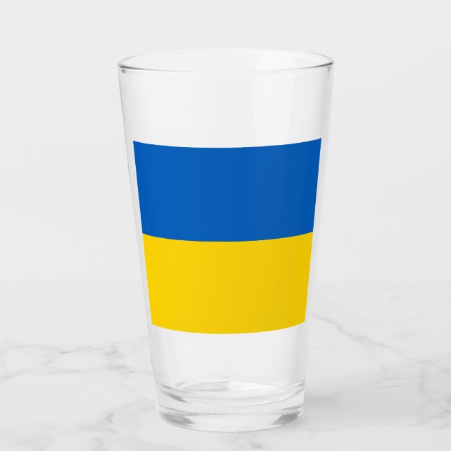 Ukraine Flag Glass (Front)