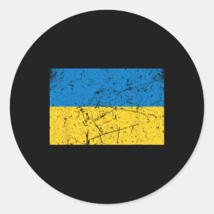 Ukraine Flag Graphic For Men Women Kids 1 Classic Round Sticker