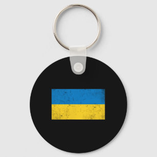 Ukraine Flag Graphic For Men Women Kids Key Ring