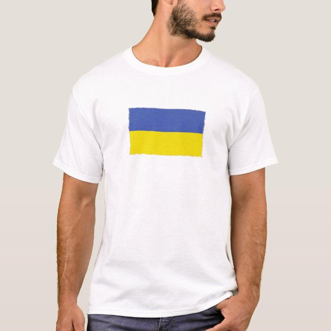 Ukraine Flag Grunge Retro Vintage T-Shirt (Front)