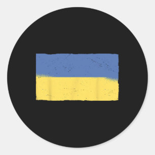 Ukraine Flag Grunge Ukrainian Flag Patriotic Mens Classic Round Sticker