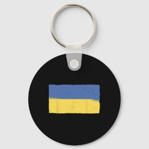 Ukraine Flag Grunge Ukrainian Flag Patriotic Mens Key Ring