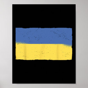 Ukraine Flag Grunge Ukrainian Flag Patriotic Mens  Poster