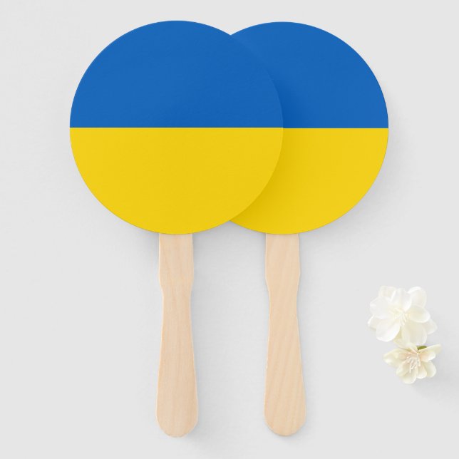 Ukraine flag hand fan (Front and Back)