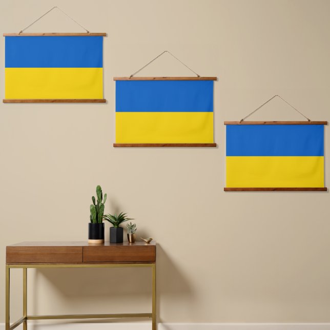 Ukraine flag hanging tapestry (Asymmetrical)