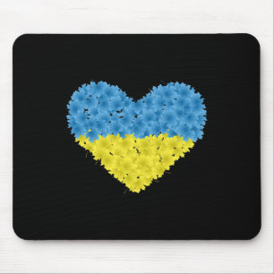 Ukraine Flag Heart Abstract Men Women Kids Teens P Mouse Pad