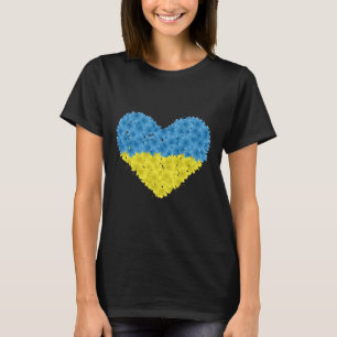 Ukraine Flag Heart Abstract Men Women Kids Teens P T-Shirt