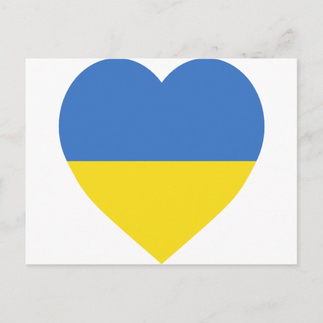 Ukraine Flag Heart Postcard (Front)