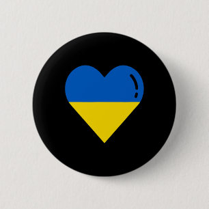 Ukraine Flag Heart Roots Vacation Ukrainian 1  6 Cm Round Badge