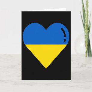 Ukraine Flag Heart Roots Vacation Ukrainian 2 Card