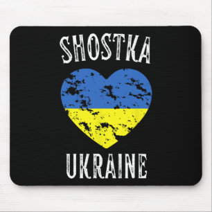 Ukraine Flag Heart Shostka City Mouse Pad