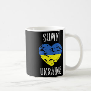 Ukraine Flag Heart Sumy City Coffee Mug