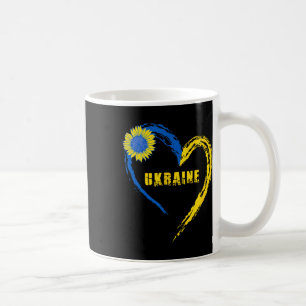Ukraine Flag Heart Vintage Ukrainian Lovers Ukrain Coffee Mug