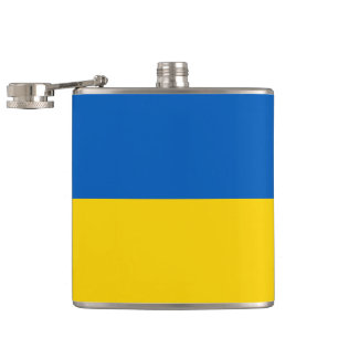 Ukraine flag hip flask