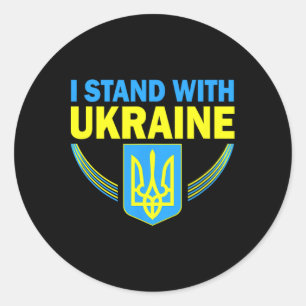 Ukraine Flag I Stand With Ukraine Shirt Support Uk Classic Round Sticker