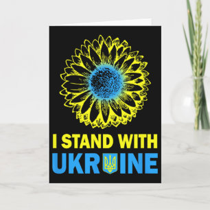 Ukraine Flag I Stand With Ukraine Sunflower Ukrain Card