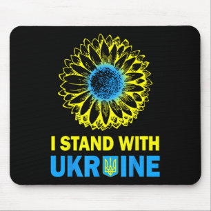 Ukraine Flag I Stand With Ukraine Sunflower Ukrain Mouse Pad