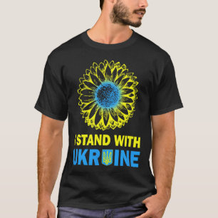Ukraine Flag I Stand With Ukraine Sunflower Ukrain T-Shirt