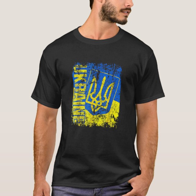 Ukraine Flag I Stand With Ukraine Ukrainian Love T-Shirt (Front)