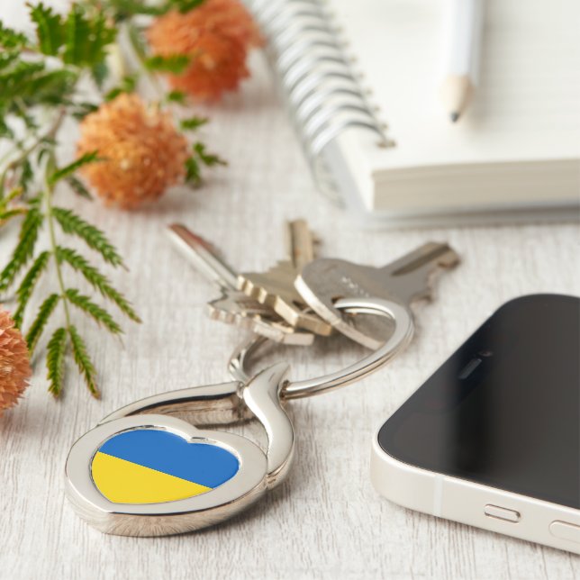 Ukraine flag key ring (Side)