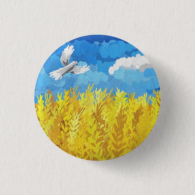 Ukraine Flag Landscape 3 Cm Round Badge (Front)