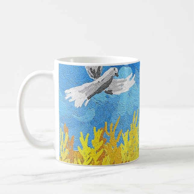 Ukraine Flag Landscape Coffee Mug (Left)