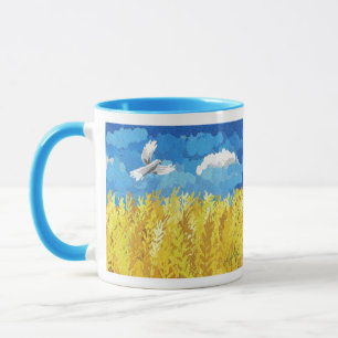 Ukraine Flag Landscape Mug