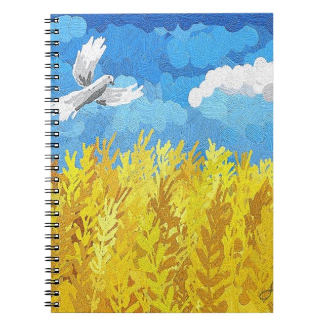 Ukraine Flag Landscape Notebook (Front)