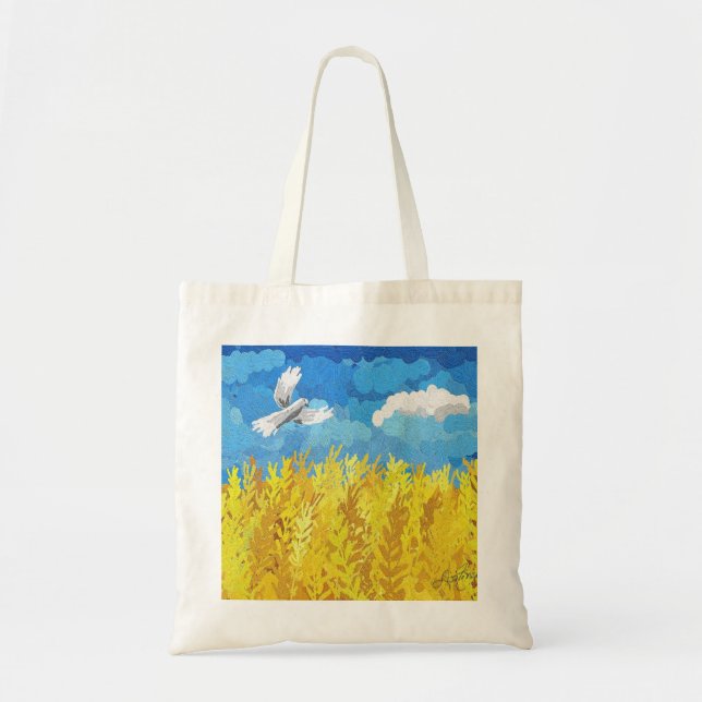 Ukraine Flag Landscape Tote Bag (Front)