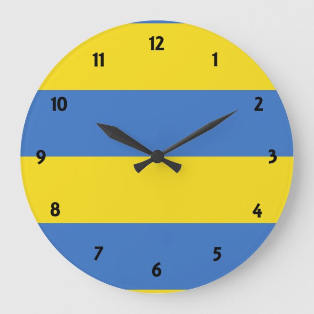 ukraine flag large clock (Front)