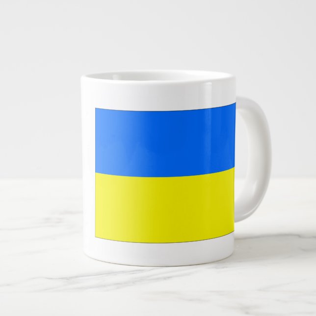 Ukraine Flag Large Coffee Mug (Front Right)