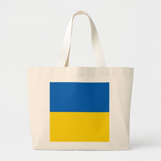 Ukraine Flag Large Tote Bag (Front)