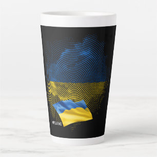 Ukraine flag latte mug