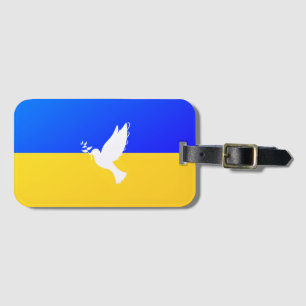 Ukraine Flag Luggage Tag Dove of Peace - Freedom