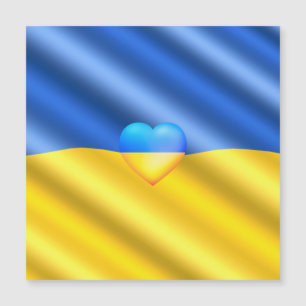 Ukraine Flag Magnetic Card Freedom - Peace