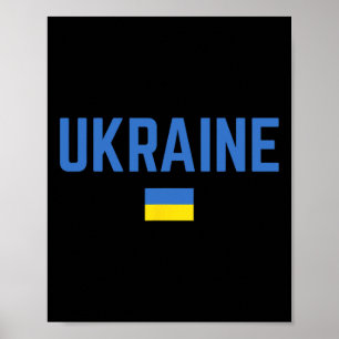 Ukraine Flag Men Women Kids Ukraine Poster