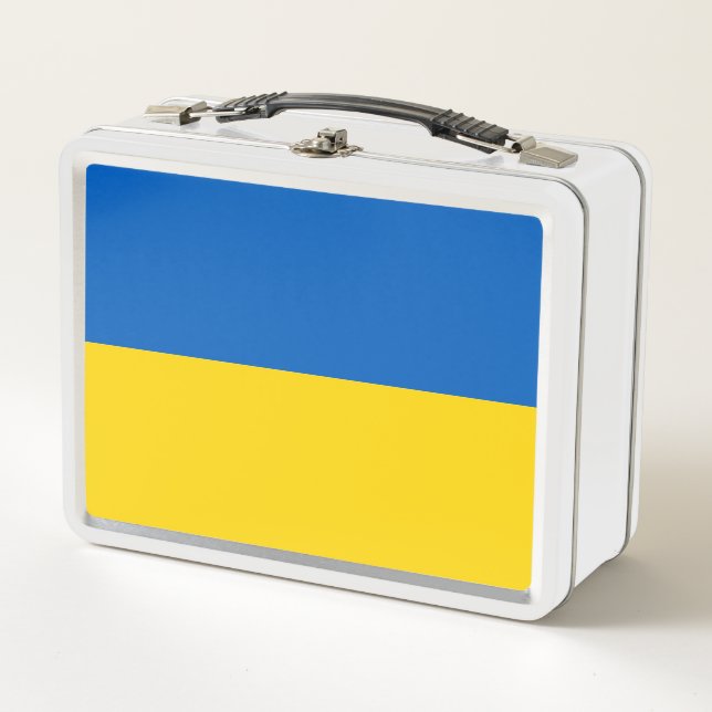 Ukraine flag metal lunch box (Front)
