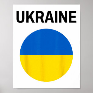 Ukraine Flag Modern Poster