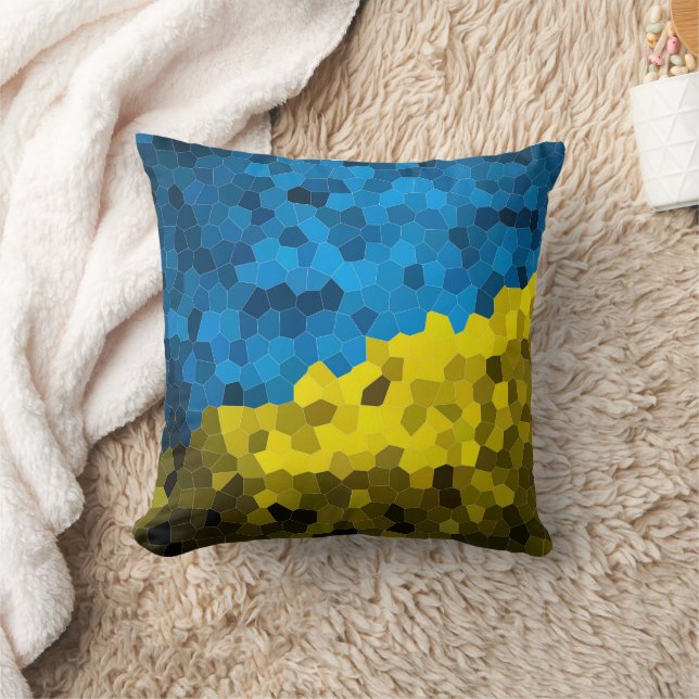 Ukraine flag mosaic cushion (Blanket)