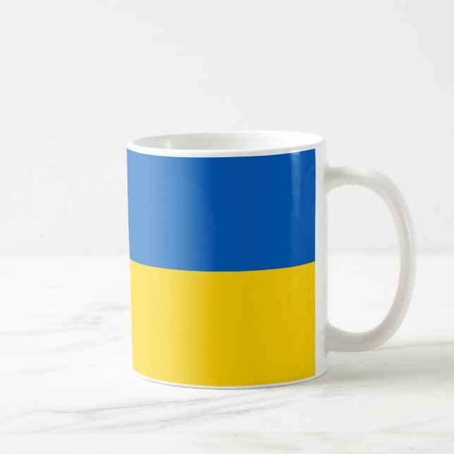 "Ukraine Flag Mug - Vibrant National Pride Ceramic (Right)
