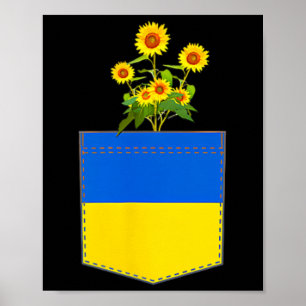 Ukraine Flag National Flag Kiev Ukrainian Kyiv Sun Poster
