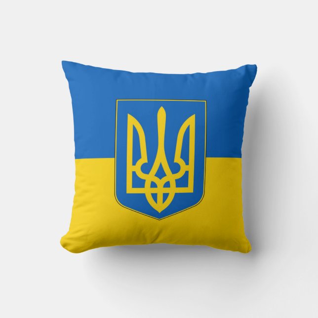 Ukraine Flag on American MoJo Pillow (Front)