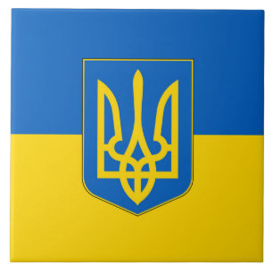 Ukraine Flag on Tile