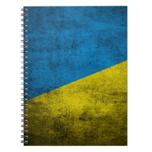 Ukraine flag on wall notebook