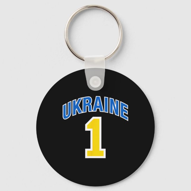 Ukraine Flag One  Key Ring (Front)